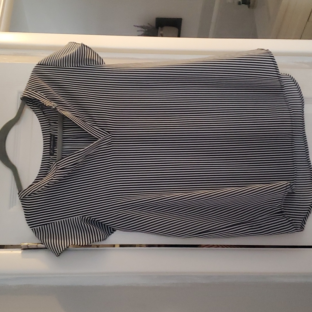 Womens navy striped shirt